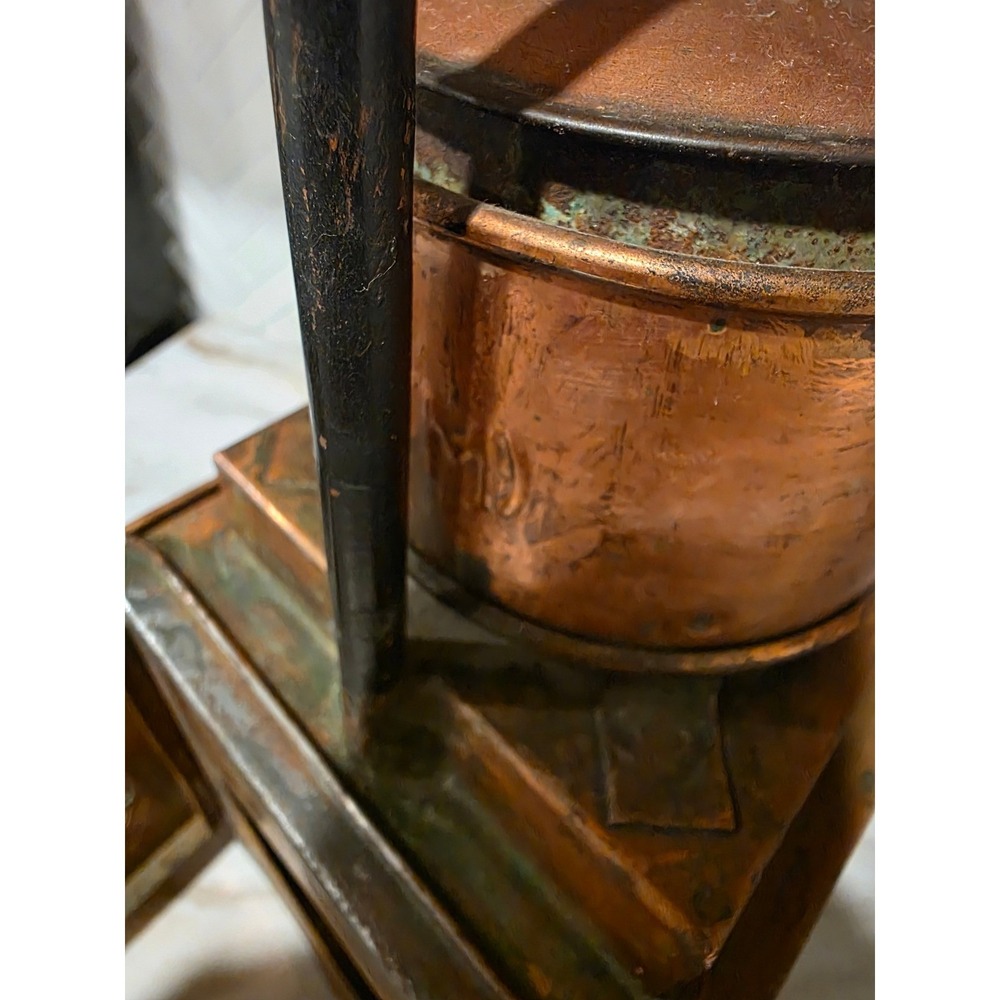 Antique Railroad Copper Lantern Train Conductor Kerosene Oil Lamp Lighting Decor - Picture 8 of 9